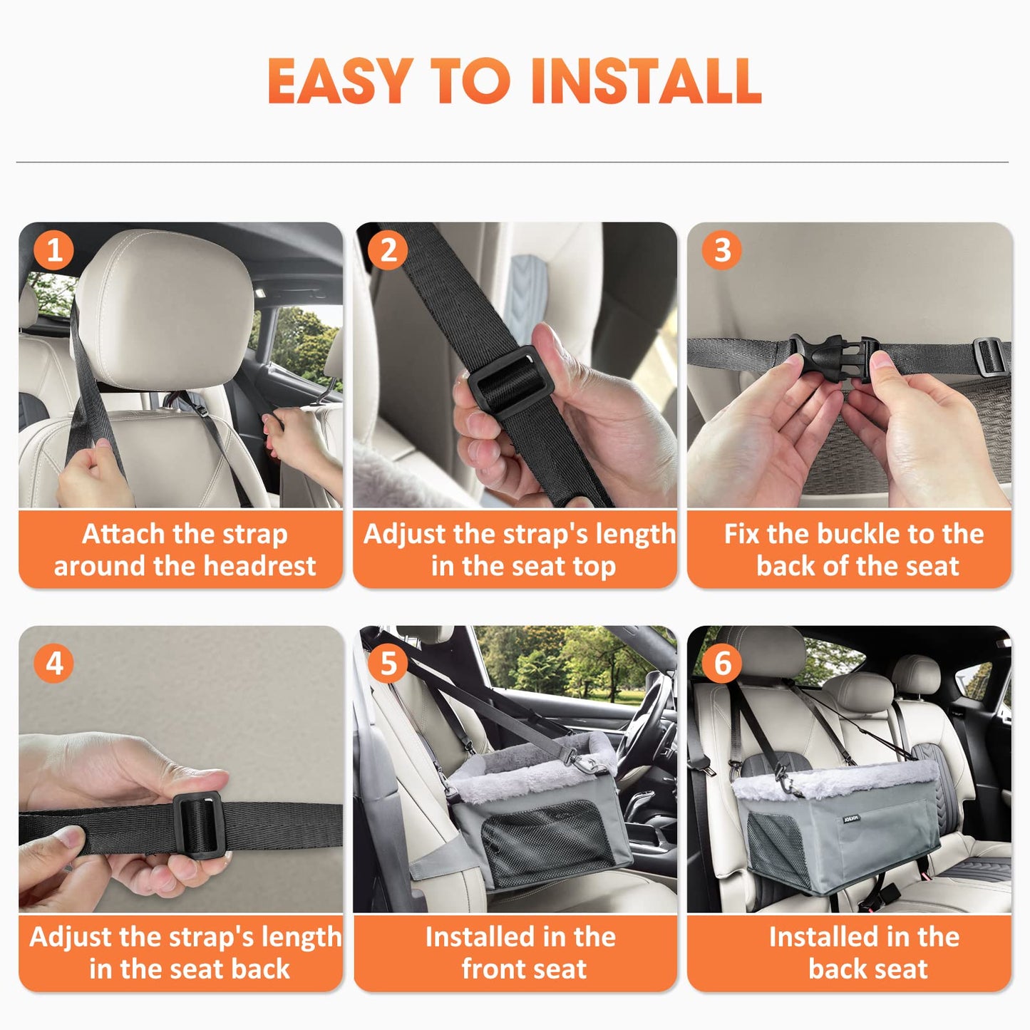 JOEJOY Deluxe Dog Booster Seat for Small Dogs