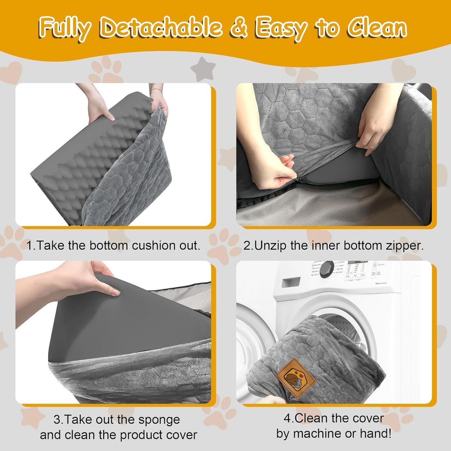 Dog Booster Car Seat for Small & Medium Dogs – Gray
