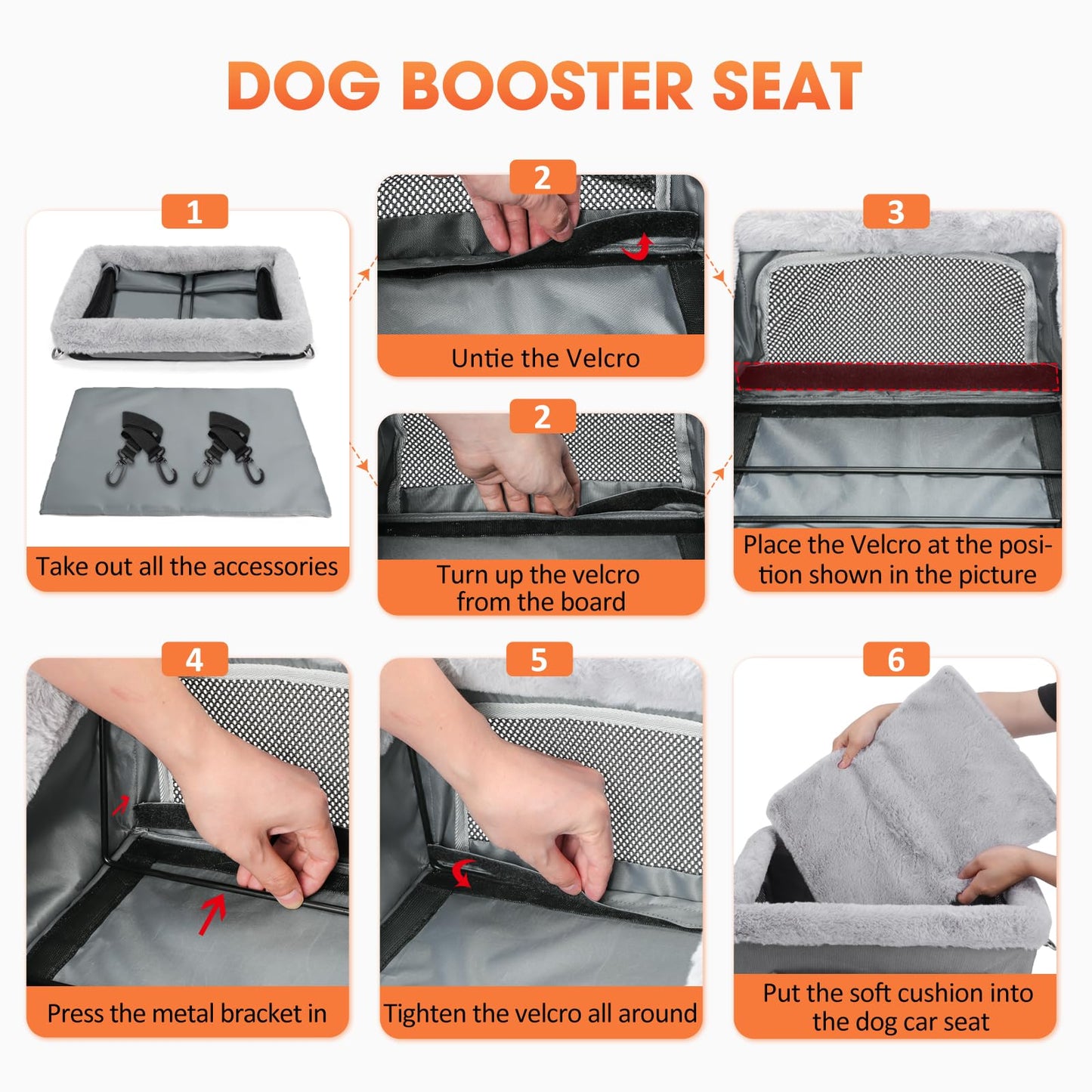 JOEJOY Deluxe Dog Booster Seat for Small Dogs